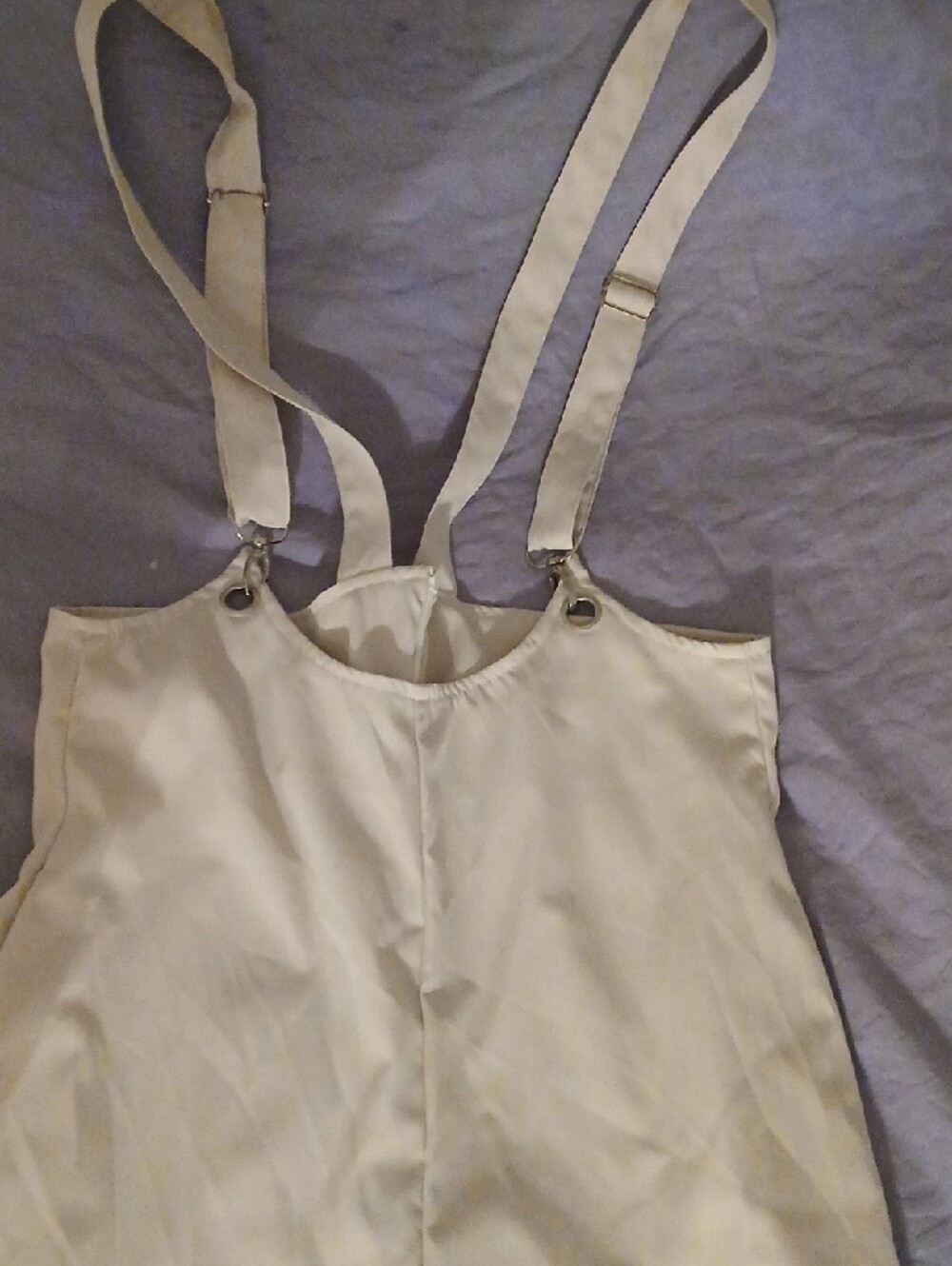 Chicme NWOT Wide-Leg Cream Suspender Jumpsuit